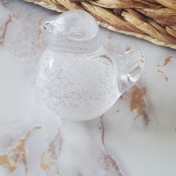 Art Glass Bird Dove Figurine Paperweight Controlled Bubbles Hand Blown. - Picture 4 of 11